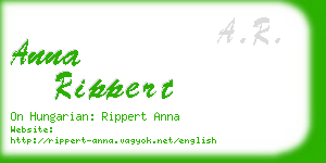 anna rippert business card